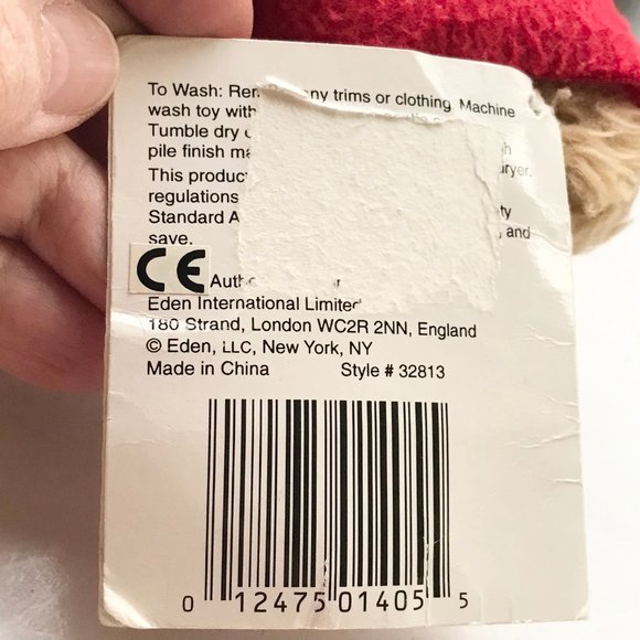 Eden Paddington Bear Plush Teddy Stuffed Animal Darkest Peru to London Red Blue - Picture 12 of 14
